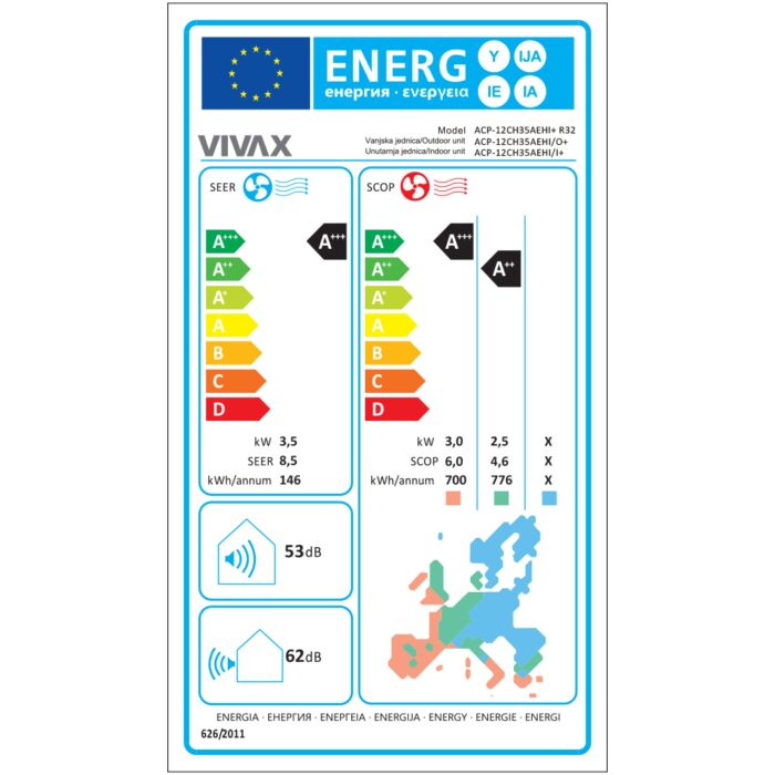 Aer Conditionat VIVAX H+Design ACP-12CH35AEHI+ White Wi-Fi Ready R32 Inverter 12000 BTU/h - imagine 8